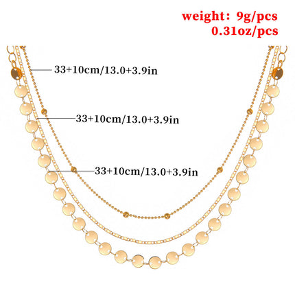 Multiple Bead Chain Choker Necklace for Women