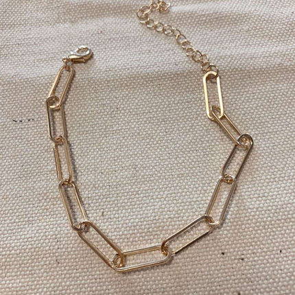 Paper Clip Link Chain Necklace - FASHION SHEGOODS LLC