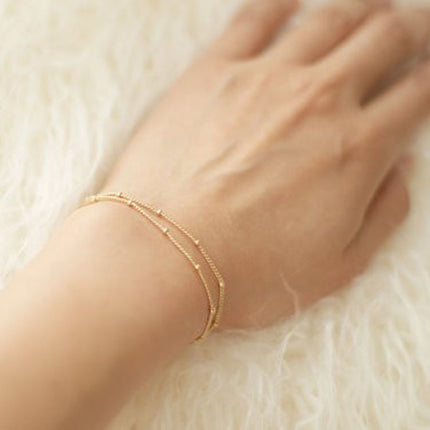 Layered Beads Chain Bracelet