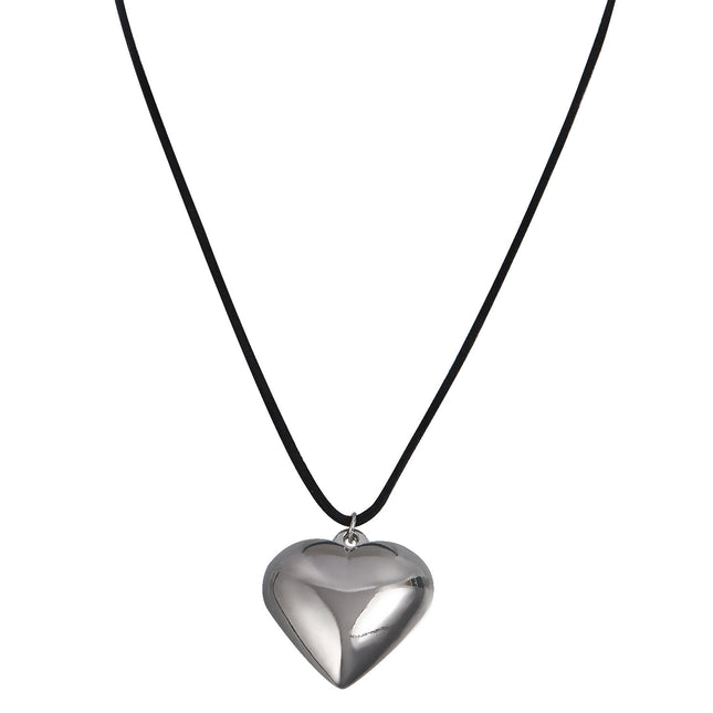 Lace up Womens Heart Necklace