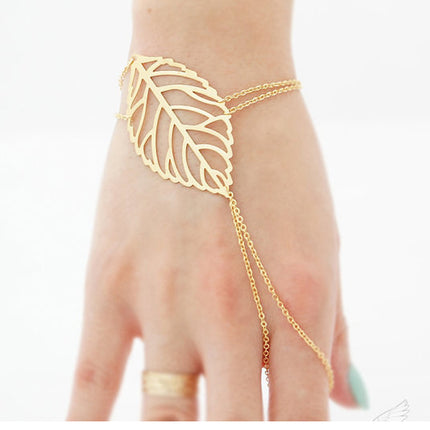 Charm Hollow Leaves Slave Chain Bracelet