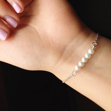 Pearl Chain Link Bracelet