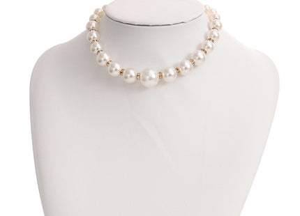 Handmade Big Chunky White Pearl Choker Necklace for Women