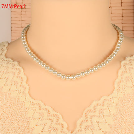 Glass Pearl Necklace Jewelry Summer Choker Jewelry - FASHION SHEGOODS LLC