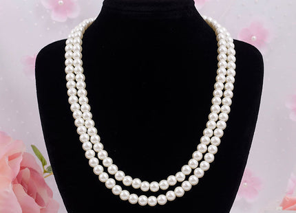 Multi Layered Faux Pearl Necklace Wedding Bride Necklace