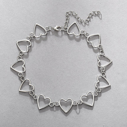 Sweetness Heart Love Chain Heart Chain Necklace