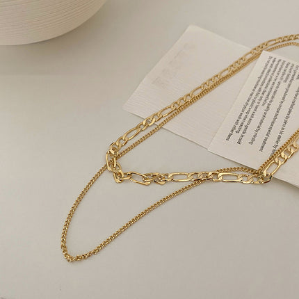 Double Layer Chains Necklace for Women