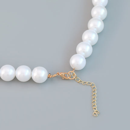 Elegant Double Layered Baroque Pearl Choker Necklace Set