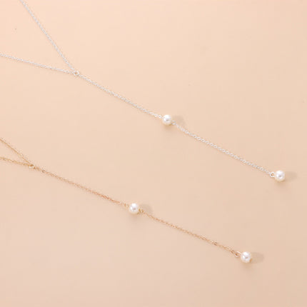 Pearl Pendant Chain Necklace