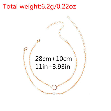 Chain Circle Pendant Necklace