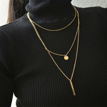 Simple Double Layer Color Necklace