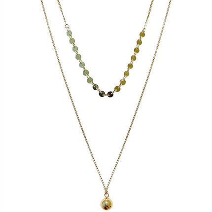 Round Ball Double Layer Necklace