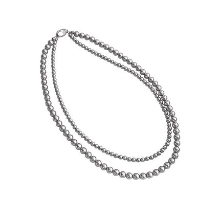 Layered Imitation Pearl Beaded Necklaces - FASHION SHEGOODS LLC