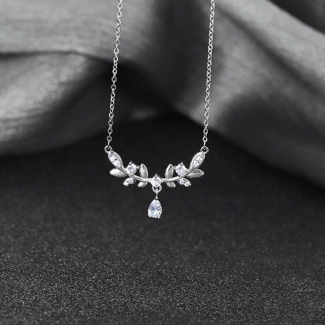 Wheat Drop Pendant Chain Necklace