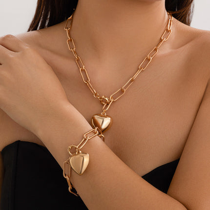 Simple Y-shaped Buckle Short Collar Chain Love Necklace