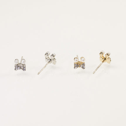 Sweet Crystal Pearl Studs Earring