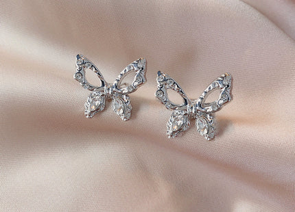 Crystal Stone Butterfly Stud Earring for Women