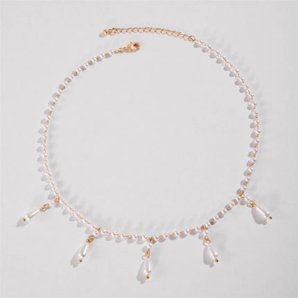 Exaggerated Large Round Pearl Bead Pendant Clavicle Necklace