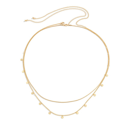 Versatile Bead Simple Sequin Pendant Double-Layer Waist Chain Jewelry