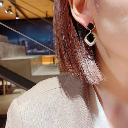 Square Rhinestone Earrings for Women