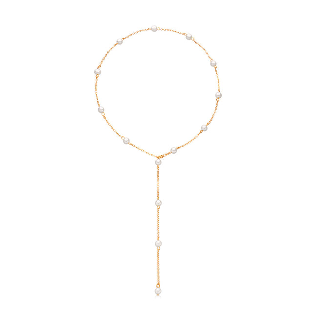 Pearl Chain Tassel Necklace