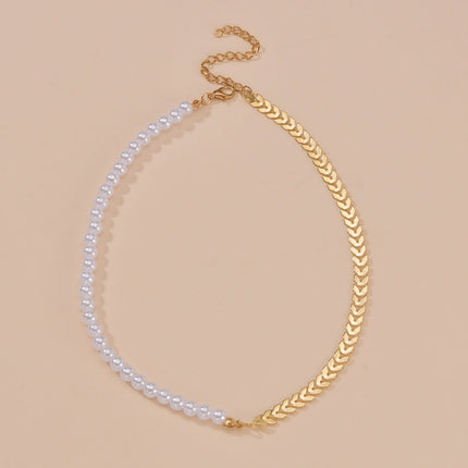 Elegant Pearl Chain Necklace