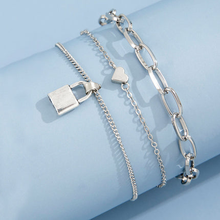 Bohemia Heart Charm Chain Ankle Bracelet