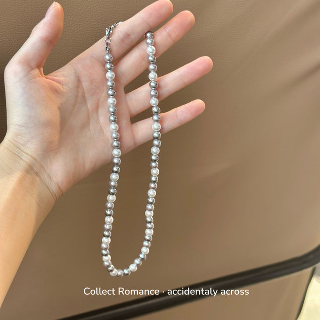 Imitation Pearl Beads Handmade Ball Chain Collar Necklace - FASHION SHEGOODS LLC