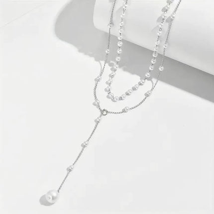 New Pearl Necklace Tassel Layered Necklace - FASHION SHEGOODS LLC