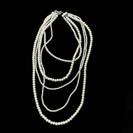 Simple Multi-layer Pearl Women's Necklace Long