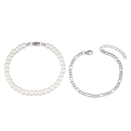 Pearl String Chain Bracelet