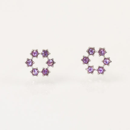 Rhinestone Ring Stud Earring