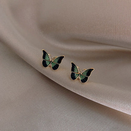 Cute Green Butterfly Earrings