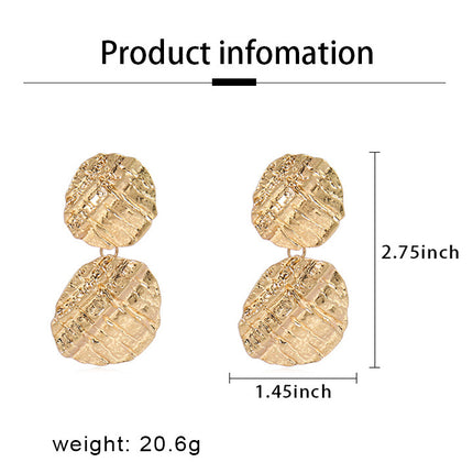 Metallic Chunky Round Earrings - FASHION SHEGOODS LLC