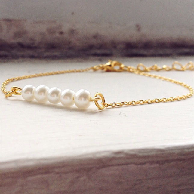 Pearl Chain Link Bracelet