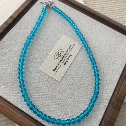 Blue Glass Bead Necklaces