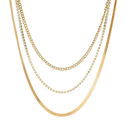 Multi-layer Layers Women Snake Chain Necklace - FASHION SHEGOODS LLC
