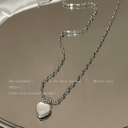 Heart Pendant Necklace Female Sweet - FASHION SHEGOODS LLC