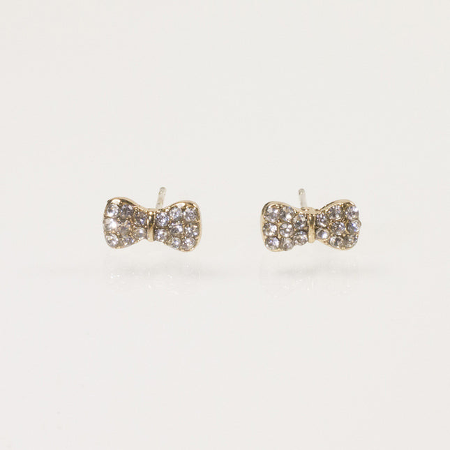Crystal Rhinestone Bow Knot Stud Earrings
