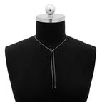 Necklace-Imitation Rhodium Color