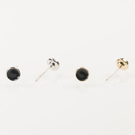 Clover flower stud earrings set