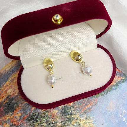 Baroque Irregular Pearl Studs Earrings