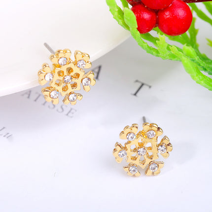 Rhinestone Snowflakes Earring