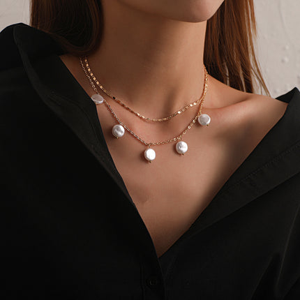 Multi-Layer Pearl Necklace for Women