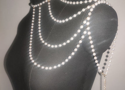 Tassel Chest Sexy Layer Pearl Body Chain