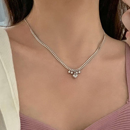 Hip Hop Metal Love Heart Necklace - FASHION SHEGOODS LLC