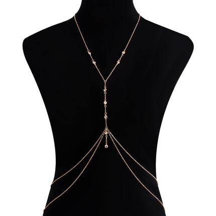 Sexy Body Chain Fashion Rhinestone Belly Party Beach Bra Chain