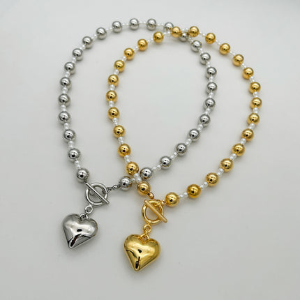 Punk CCB Bead Charm Necklaces