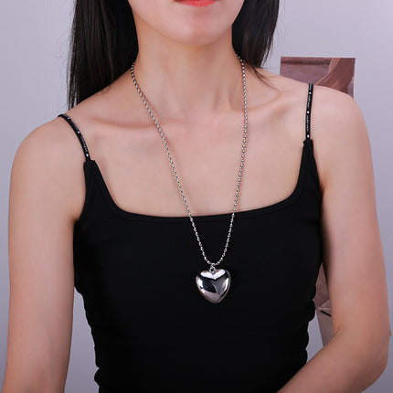 Big Sweet Love Heart Pendant Necklace