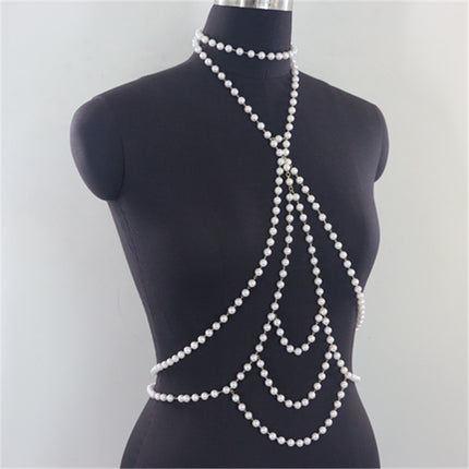 Women Sexy Body Chain Pearl Chain Beach Bikini